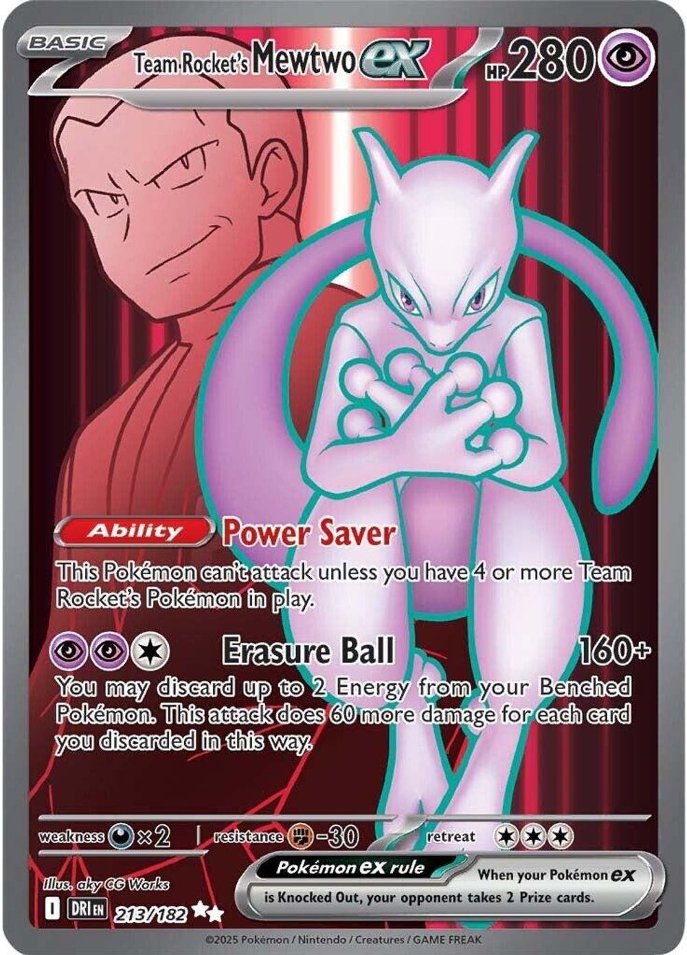 Team Rocket's Mewtwo ex - 213/182 — SV10: Destined Rivals