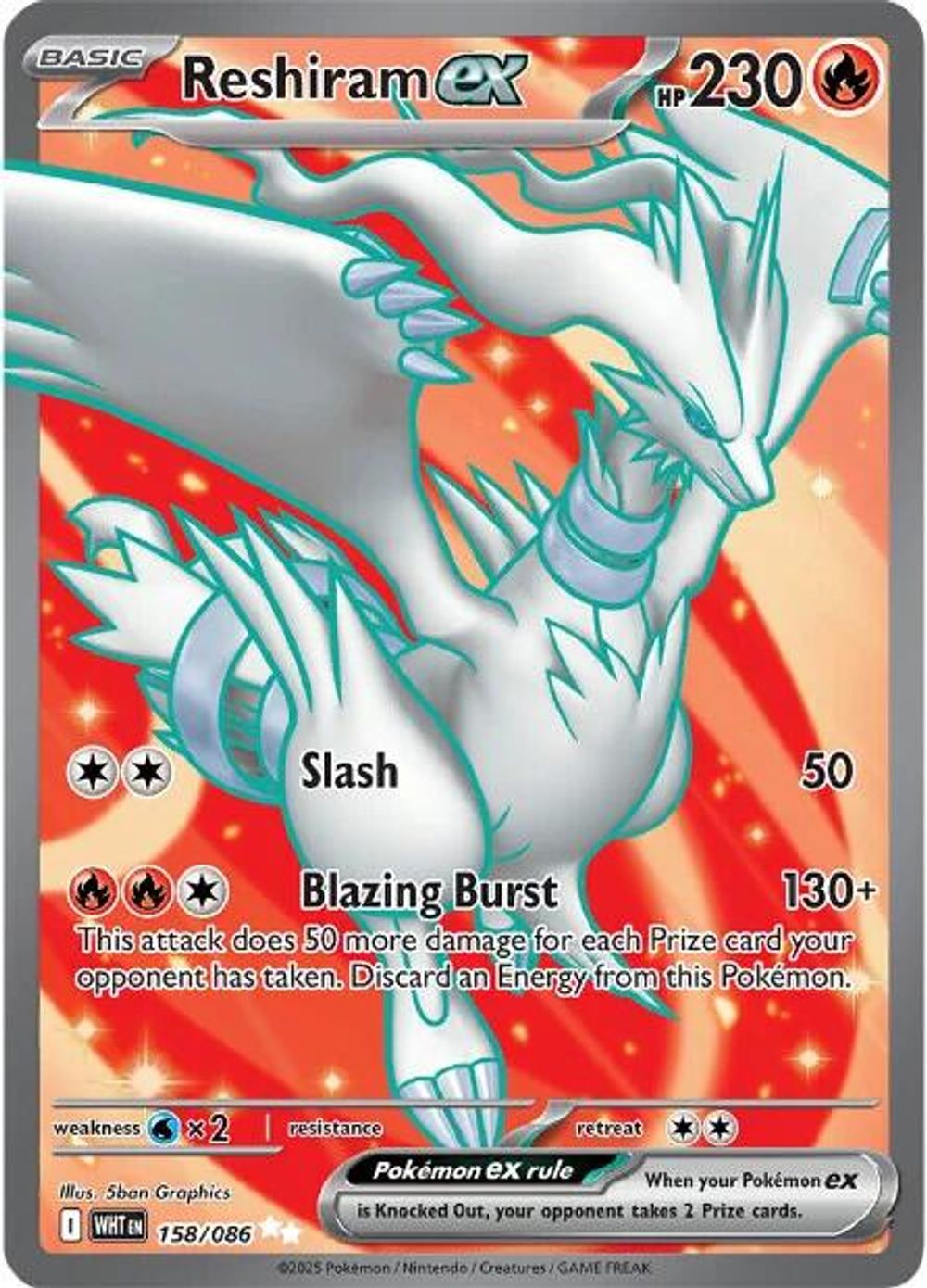 Reshiram ex - 158/086 — SV: White Flare