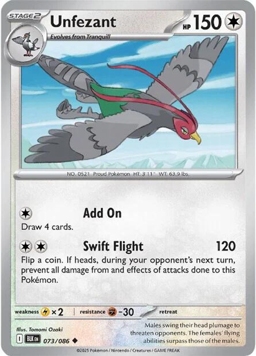 Unfezant — SV: Black Bolt