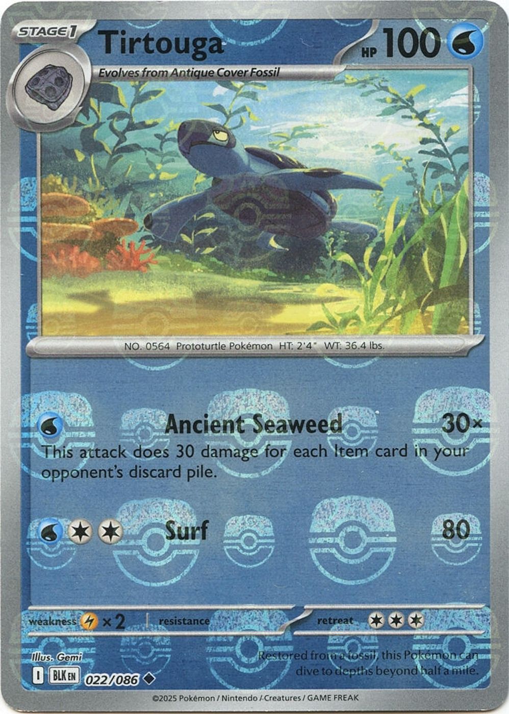 Tirtouga (Master Ball Pattern) — SV: Black Bolt