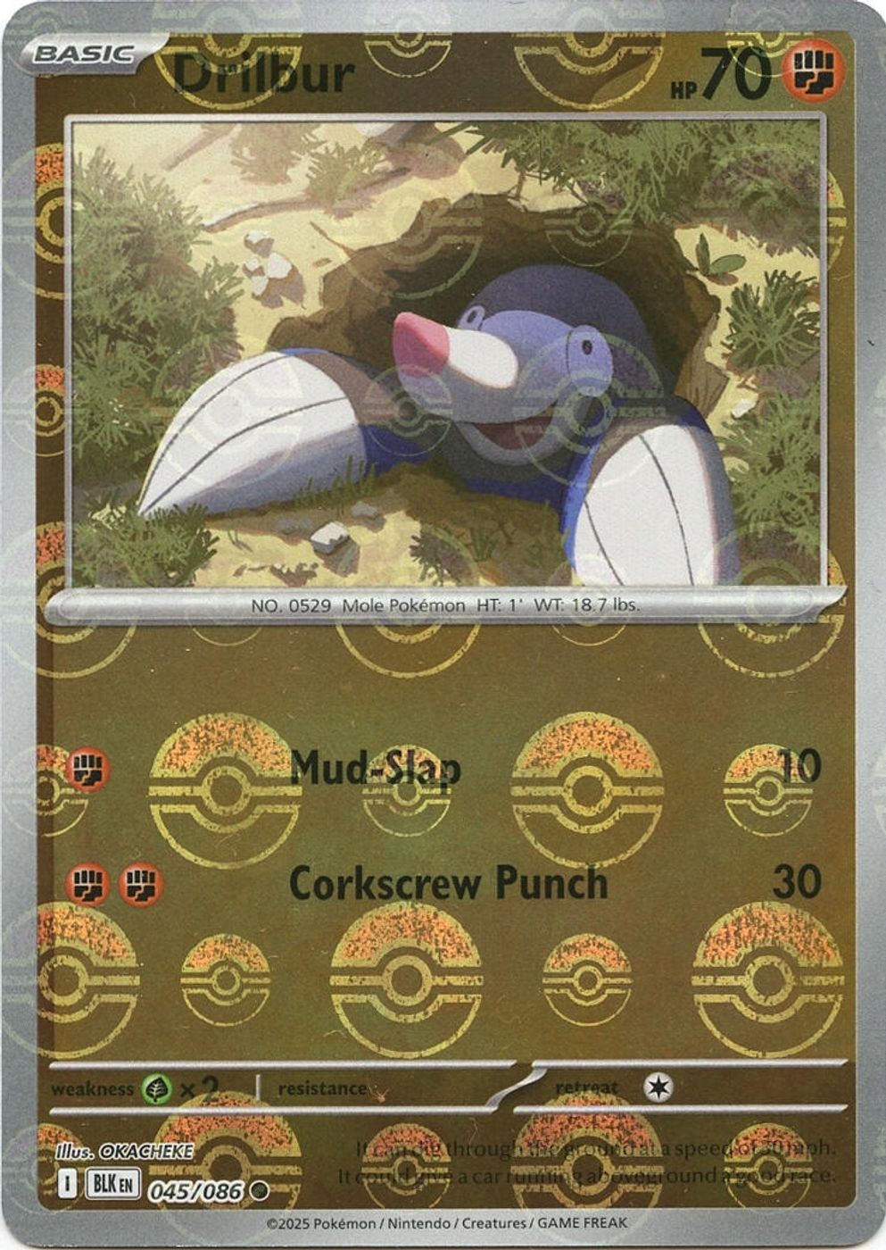 Drilbur (Poke Ball Pattern) — SV: Black Bolt