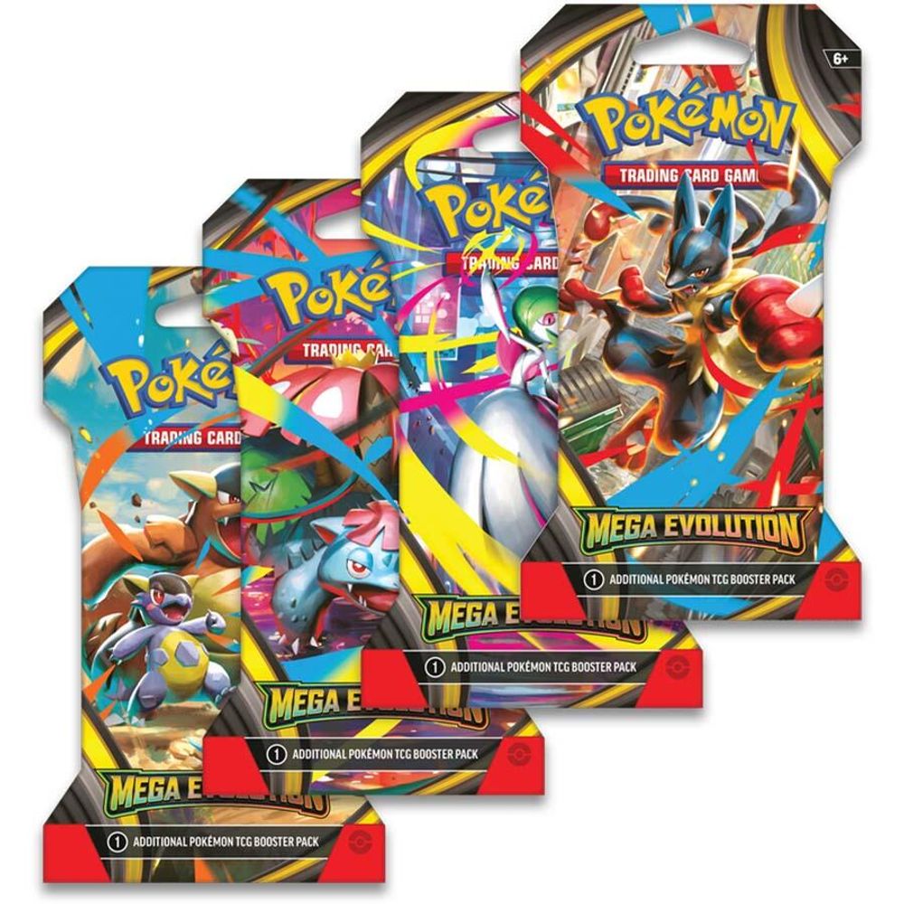 Mega Evolution Sleeved Booster Pack Art Bundle [Set of 4] — ME01: Mega Evolution