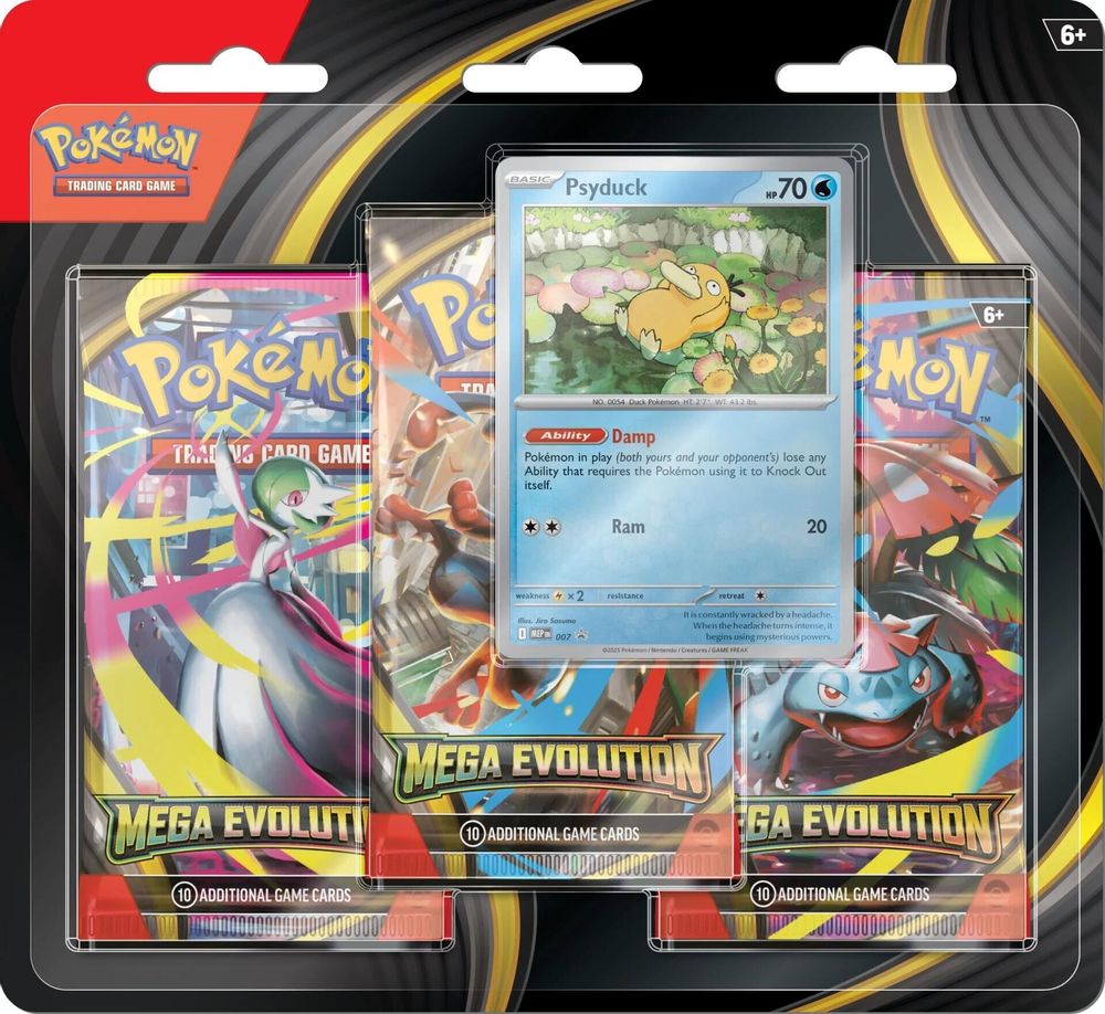 Mega Evolution 3 Pack Blister [Psyduck] — ME01: Mega Evolution