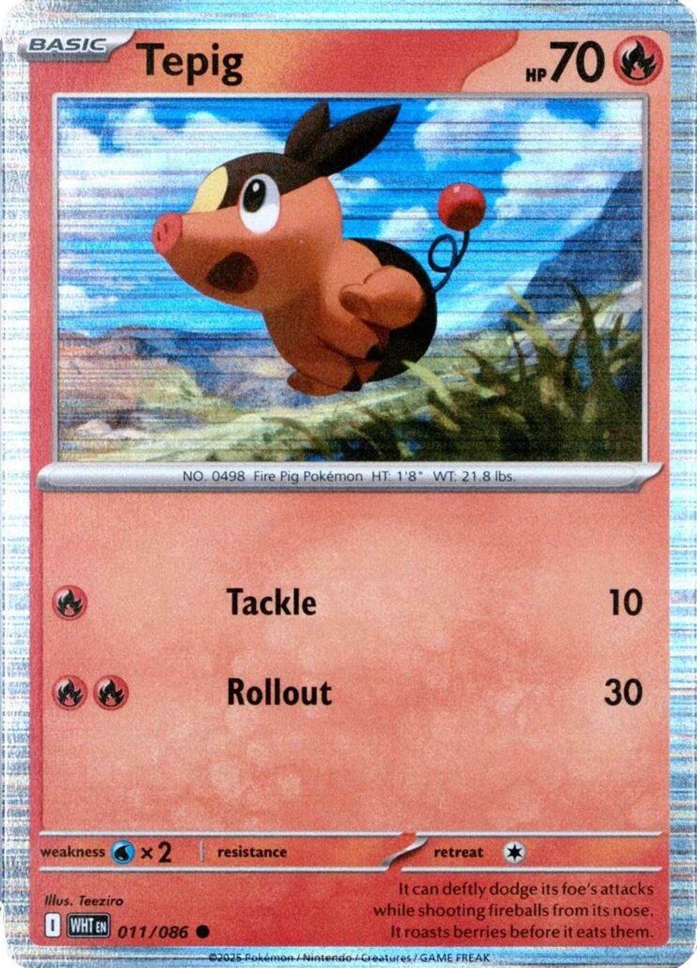 Tepig - 011/086 (Unova Poster Collection) — Miscellaneous Cards & Products