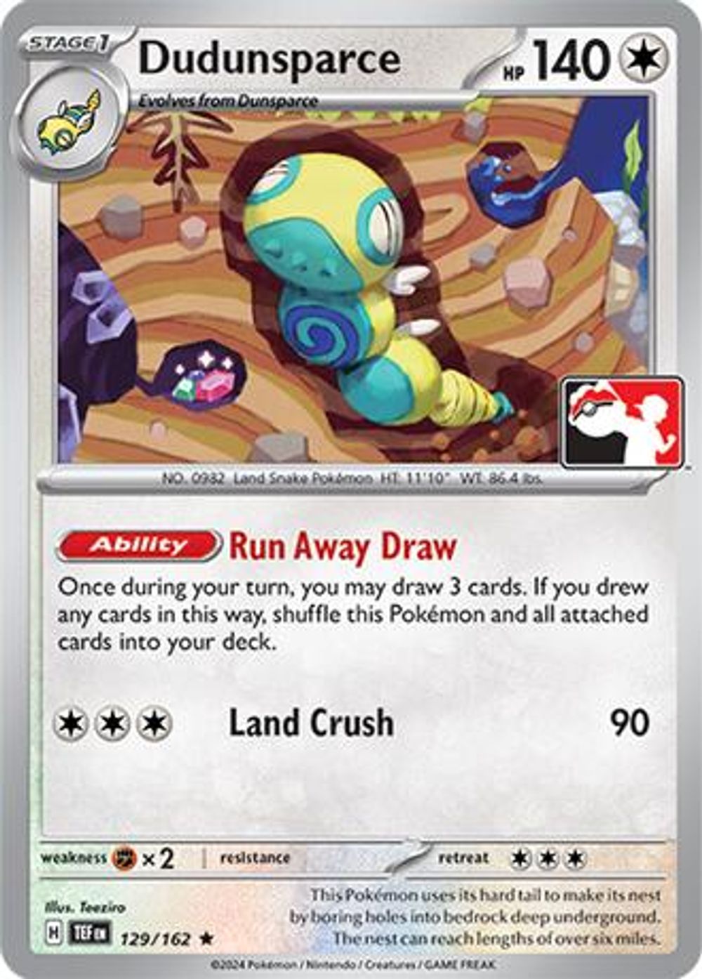 Dudunsparce — Prize Pack Series Cards
