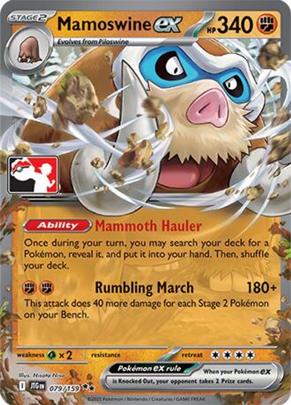 Mamoswine ex - 079/159 — Prize Pack Series Cards