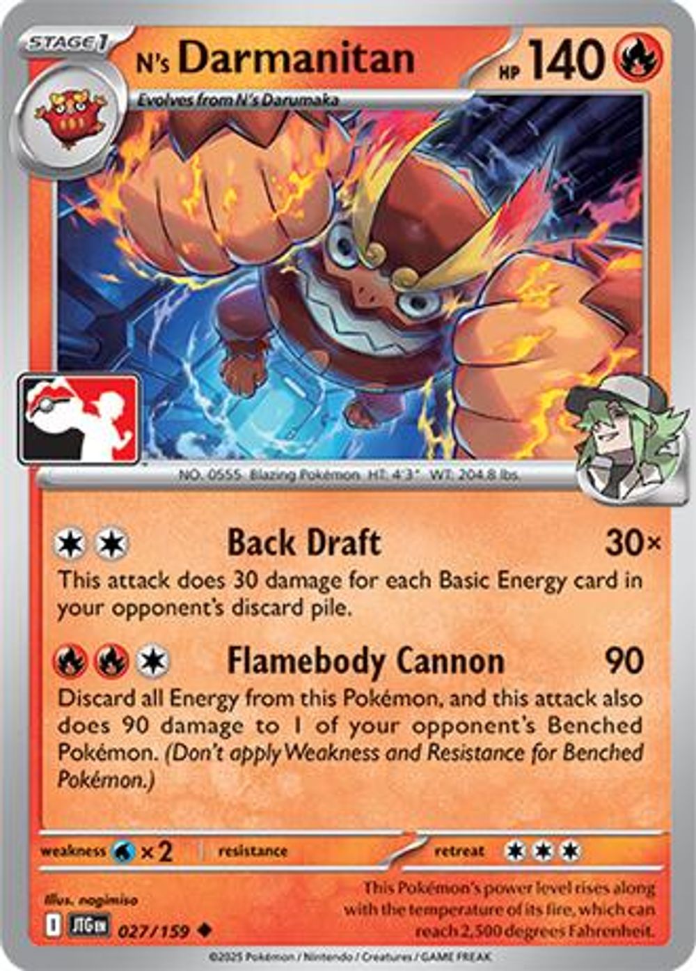 N's Darmanitan - 027/159 — Prize Pack Series Cards