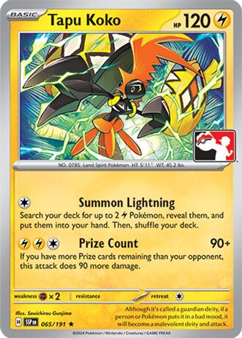 Tapu Koko — Prize Pack Series Cards