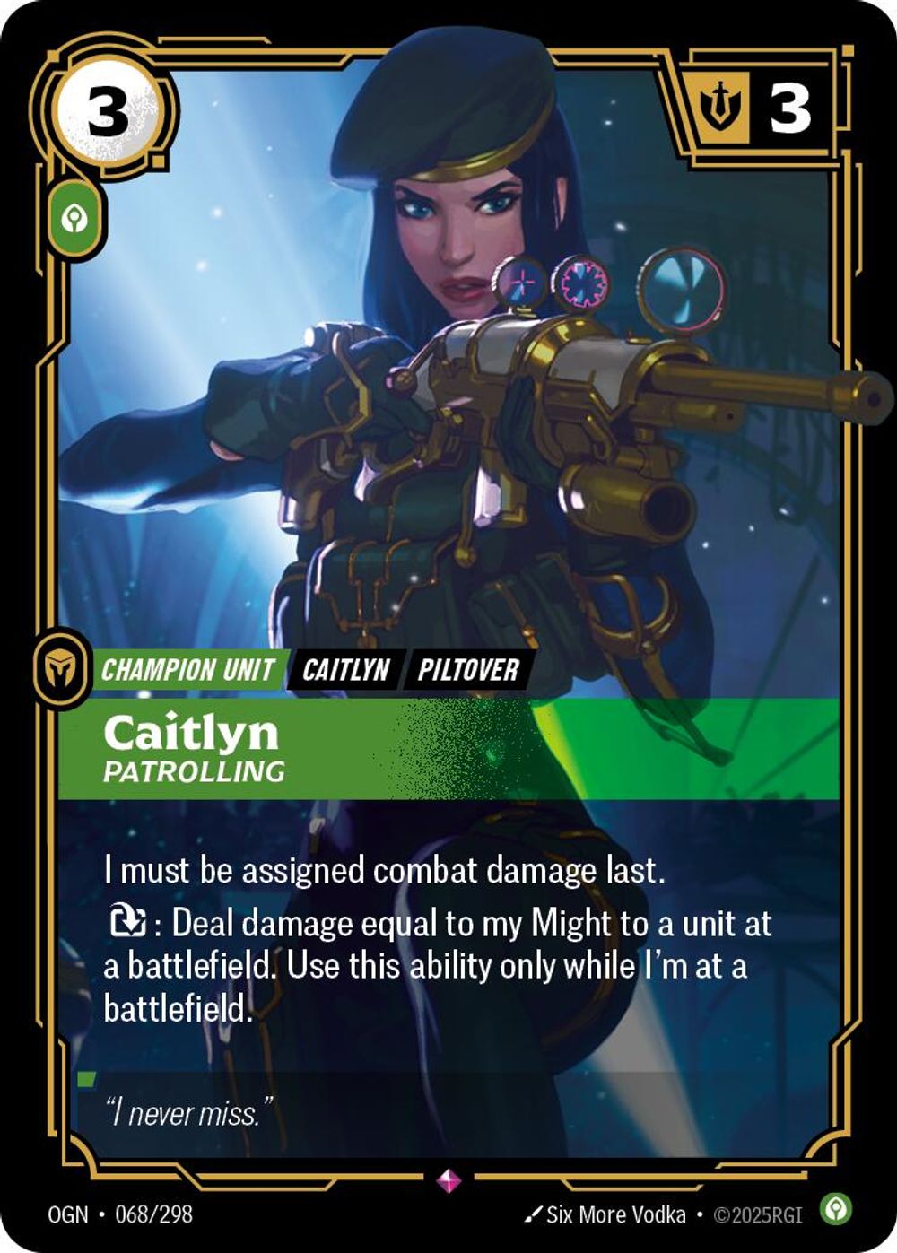 Caitlyn - Patrolling — Origins
