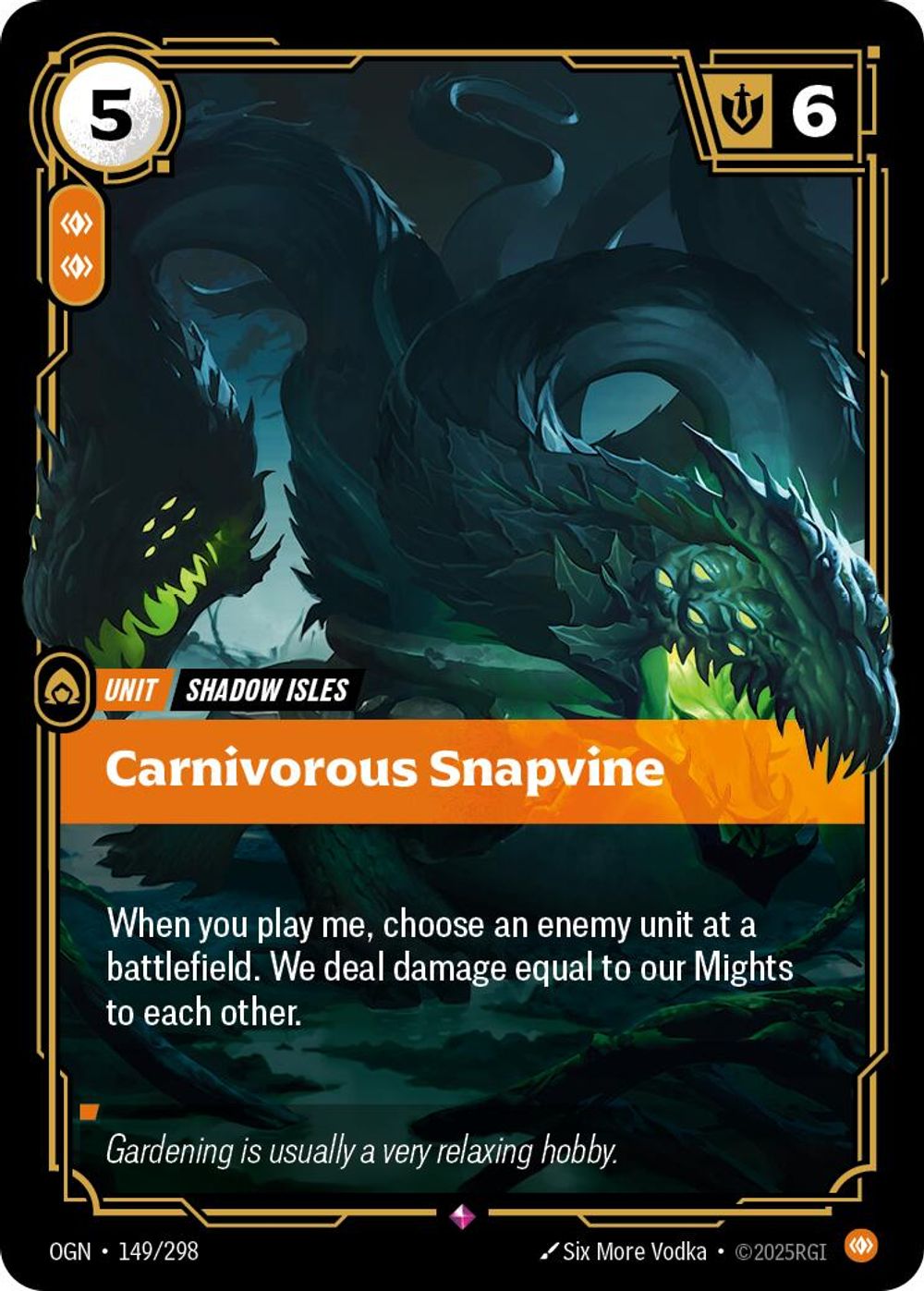 Carnivorous Snapvine — Origins