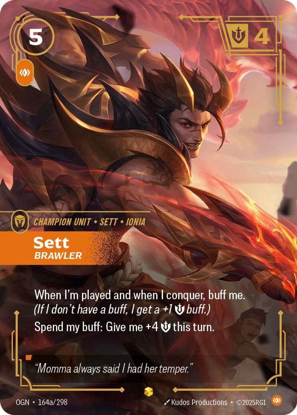 Sett - Brawler (Alternate Art) — Origins