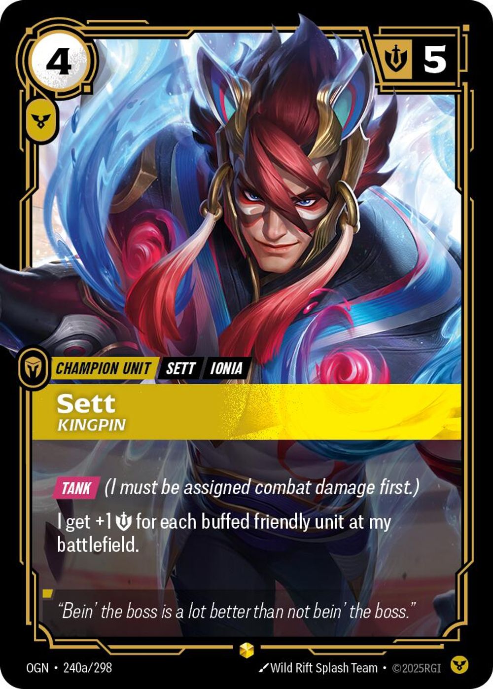 Sett - Kingpin (Alternate Art) — Origins