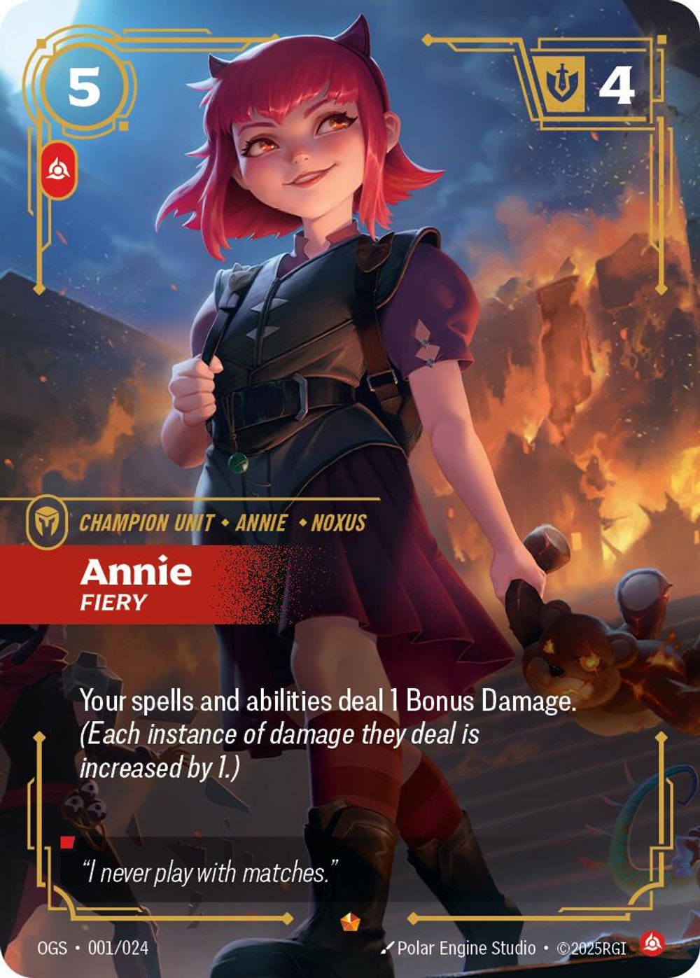 Annie - Fiery — Origins: Proving Grounds