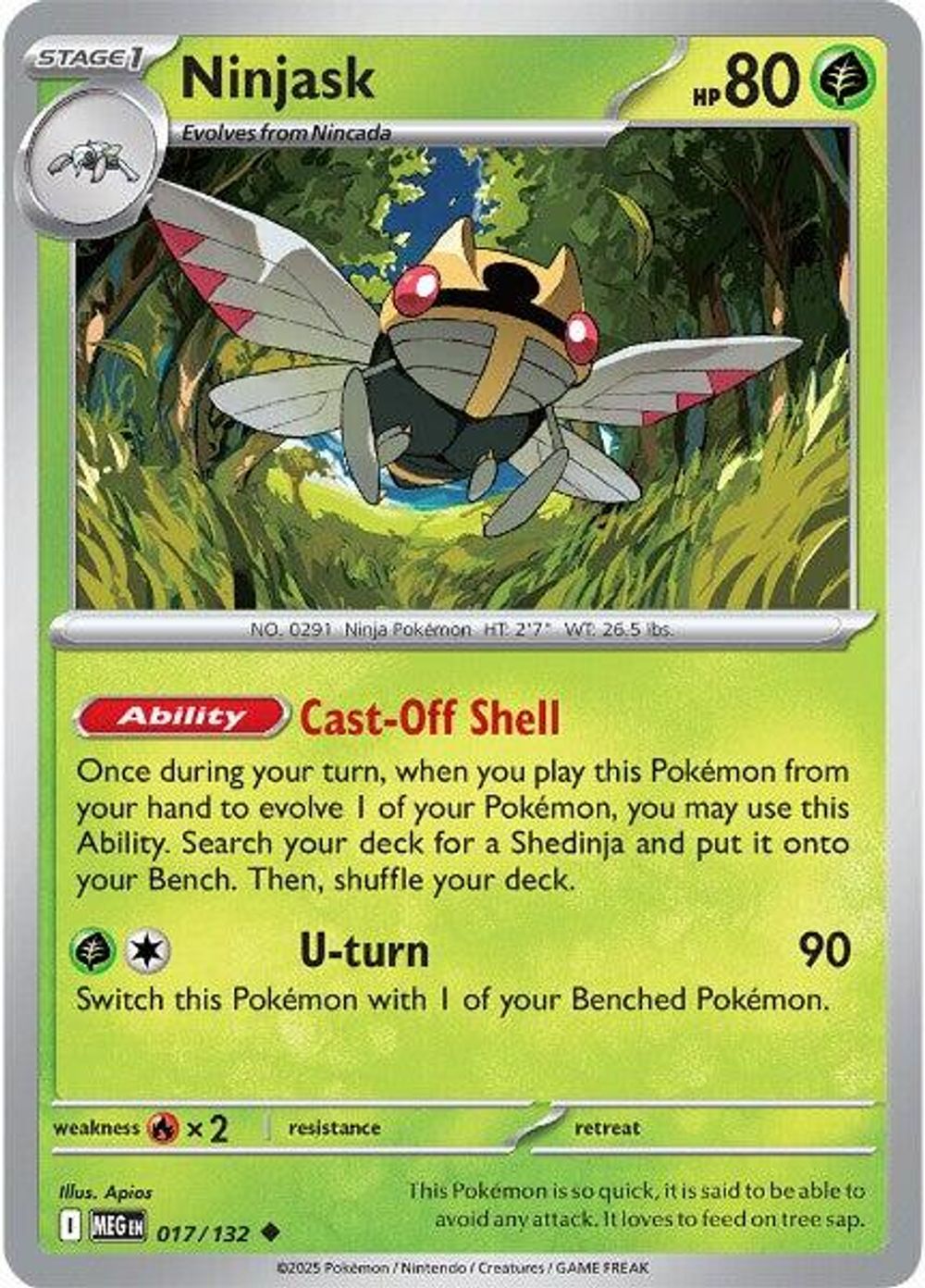 Ninjask - 017/132 — ME01: Mega Evolution