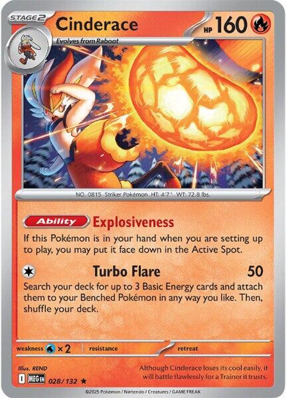 Cinderace — ME01: Mega Evolution