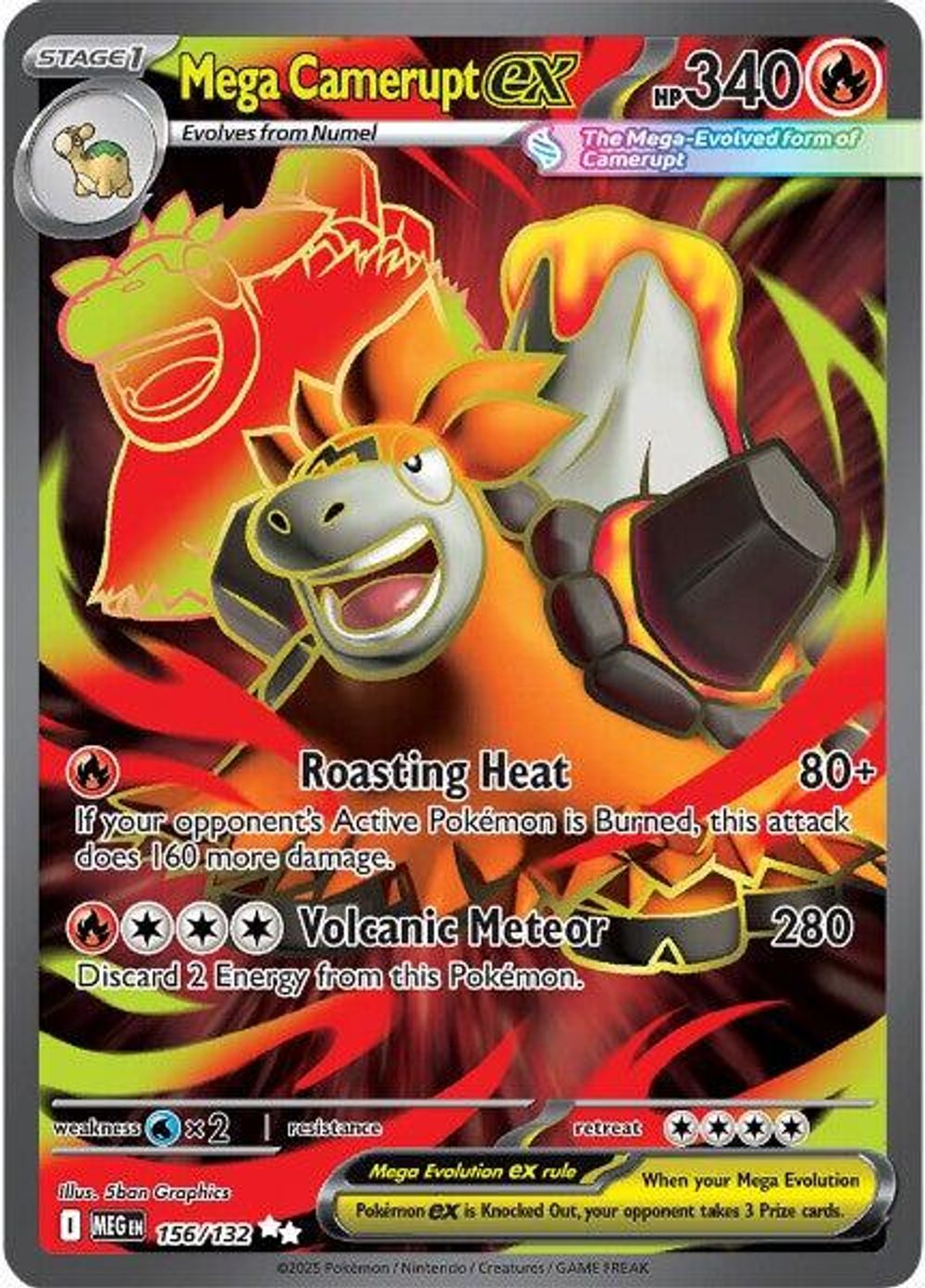 Mega Camerupt ex - 156/132 — ME01: Mega Evolution