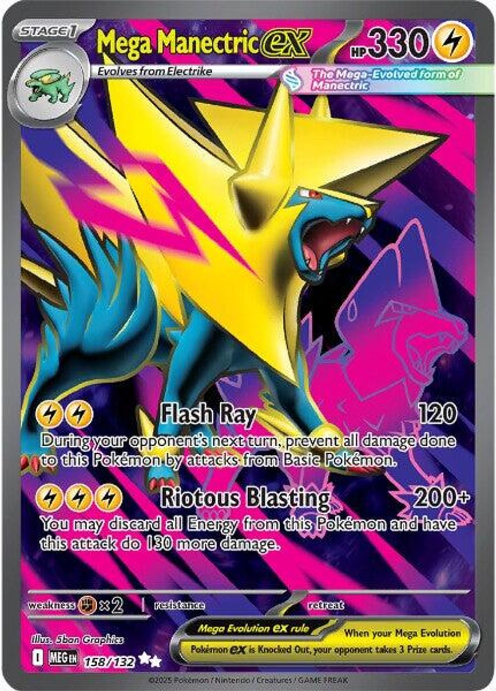 Mega Manectric ex - 158/132 — ME01: Mega Evolution