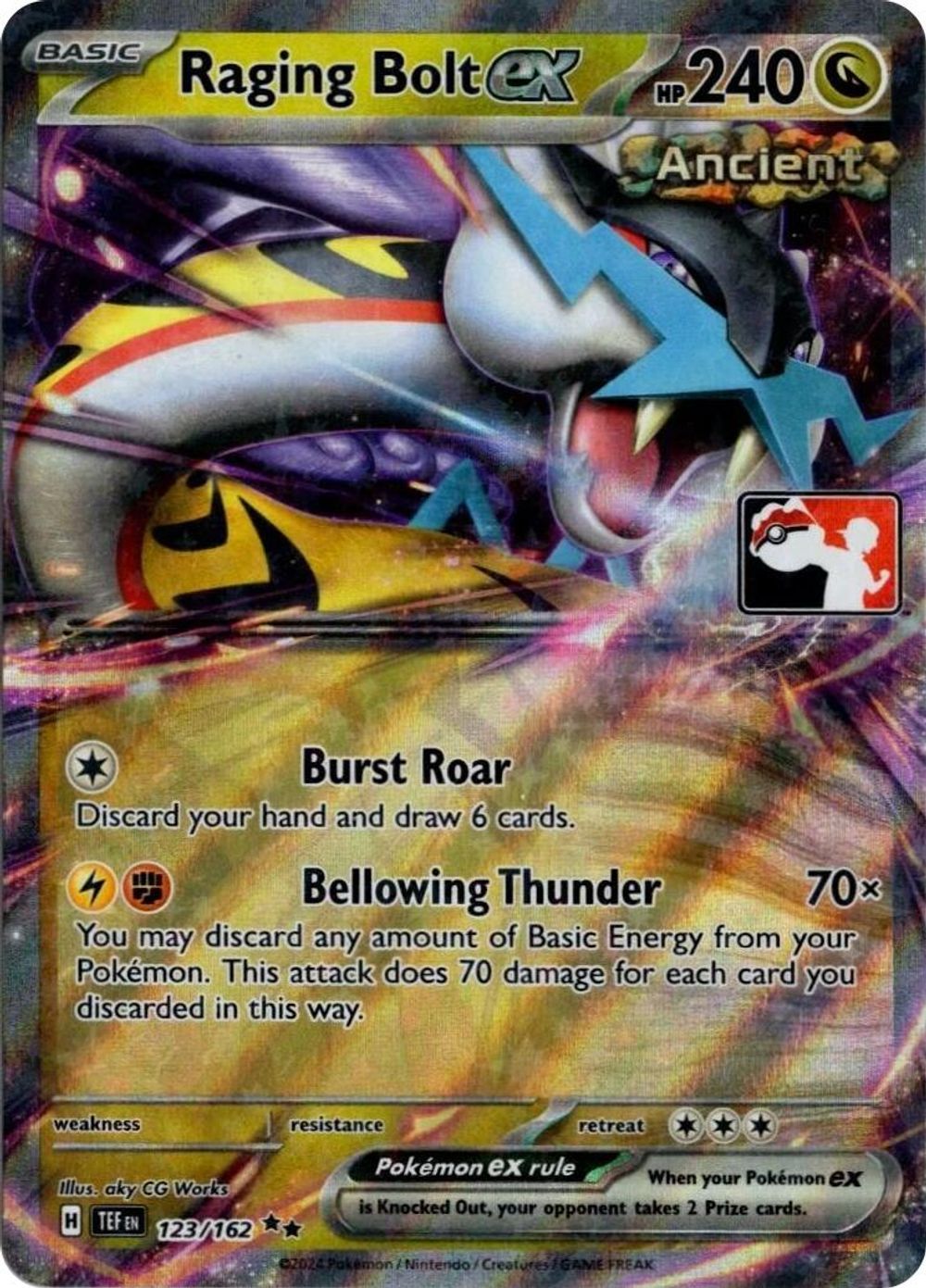 Raging Bolt ex - 123/162 (Prize Pack Series 5) — Prize Pack Series Cards