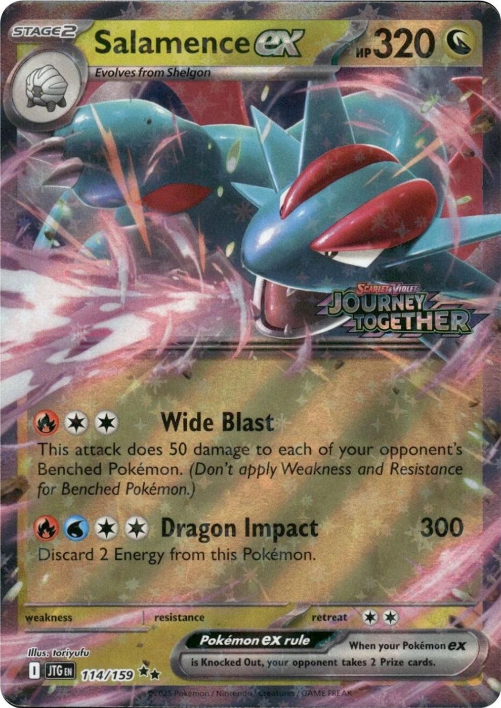 Salamence ex - 114/159 (Journey Together Stamped) — Miscellaneous Cards & Products