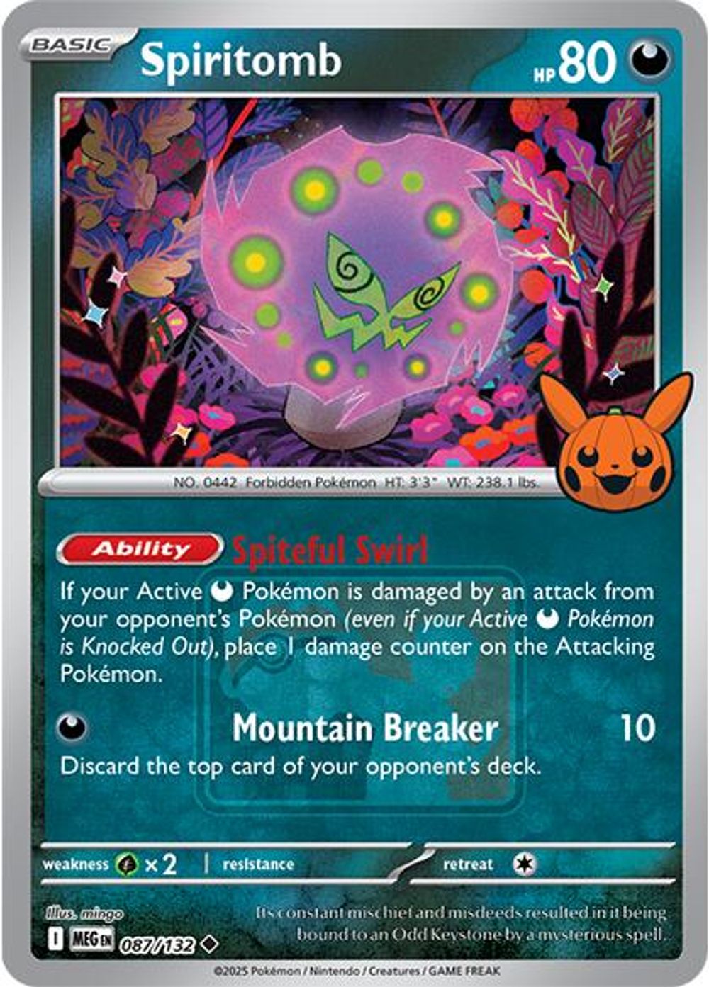Spiritomb - 087/132 (Pokeween 2025) — Miscellaneous Cards & Products