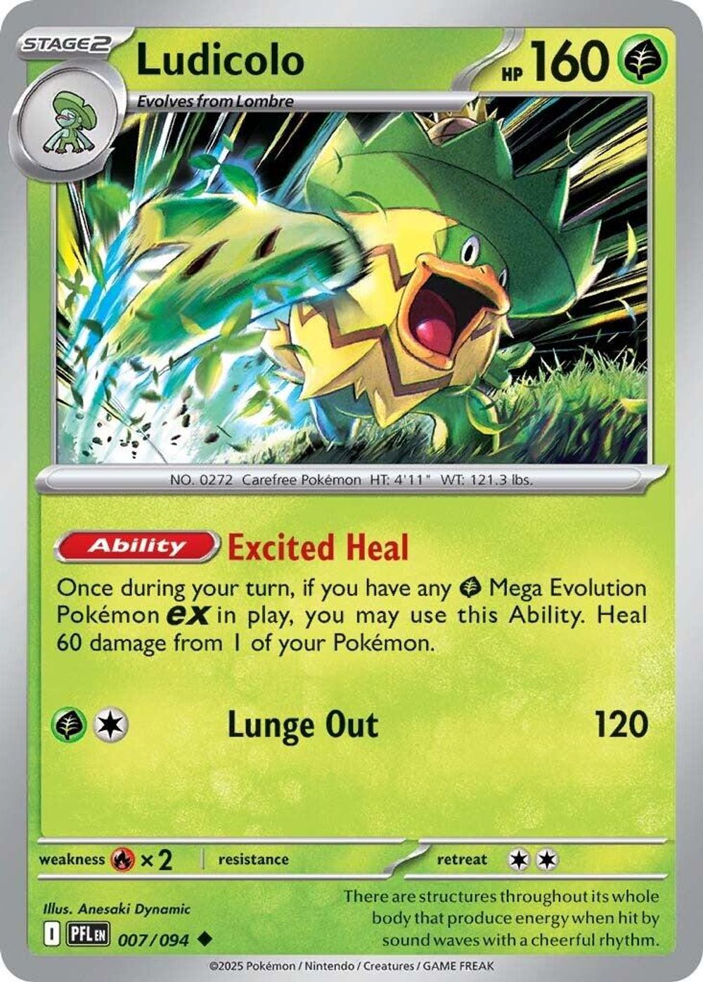 Ludicolo - 007/094 — ME02: Phantasmal Flames