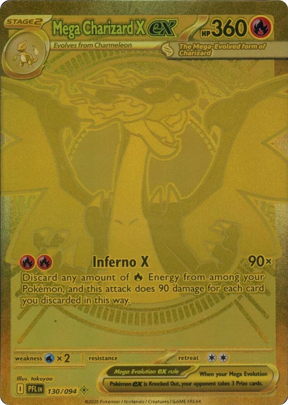 Mega Charizard X ex - 130/094 — ME02: Phantasmal Flames