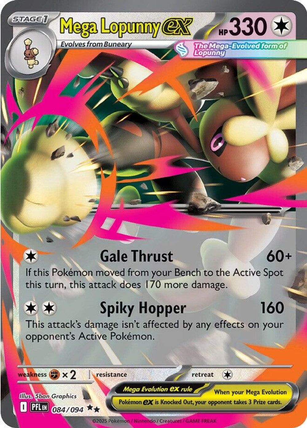 Mega Lopunny ex - 084/094 — ME02: Phantasmal Flames