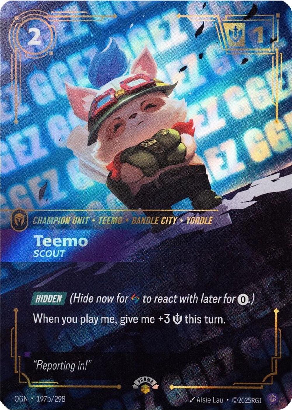 Teemo - Scout (GG EZ) — Riftbound Organized Play Promotional Cards