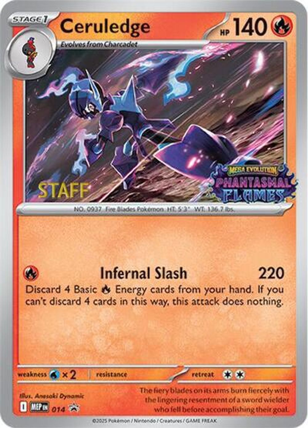 Ceruledge (Prerelease) [Staff] — ME: Mega Evolution Promo