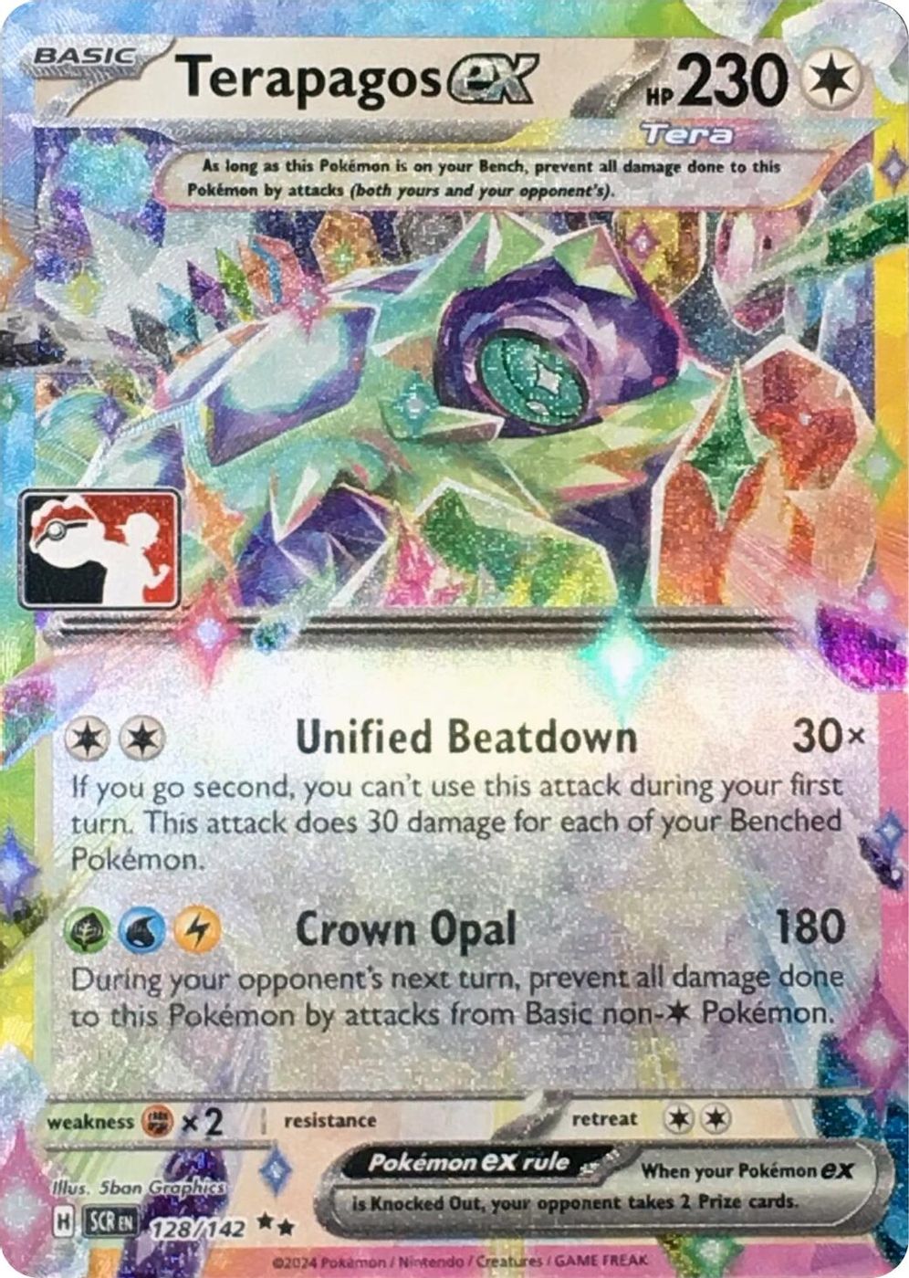 Terapagos ex - 128/142 (Series 7) — Prize Pack Series Cards