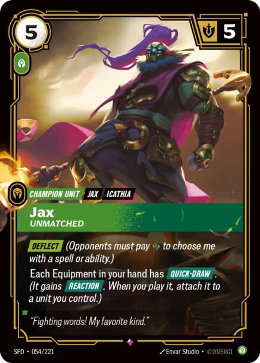 Jax - Unmatched — Spiritforged