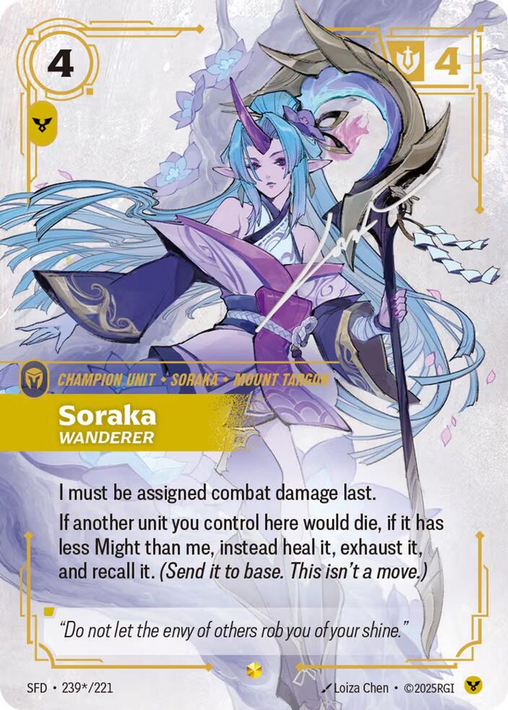 Soraka - Wanderer (Signature) — Spiritforged