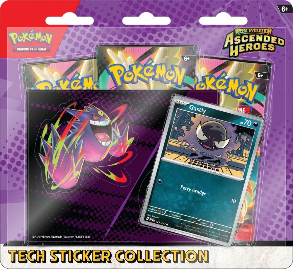 Mega Evolution: Ascended Heroes Tech Sticker Collection - Gastly — ME: Ascended Heroes