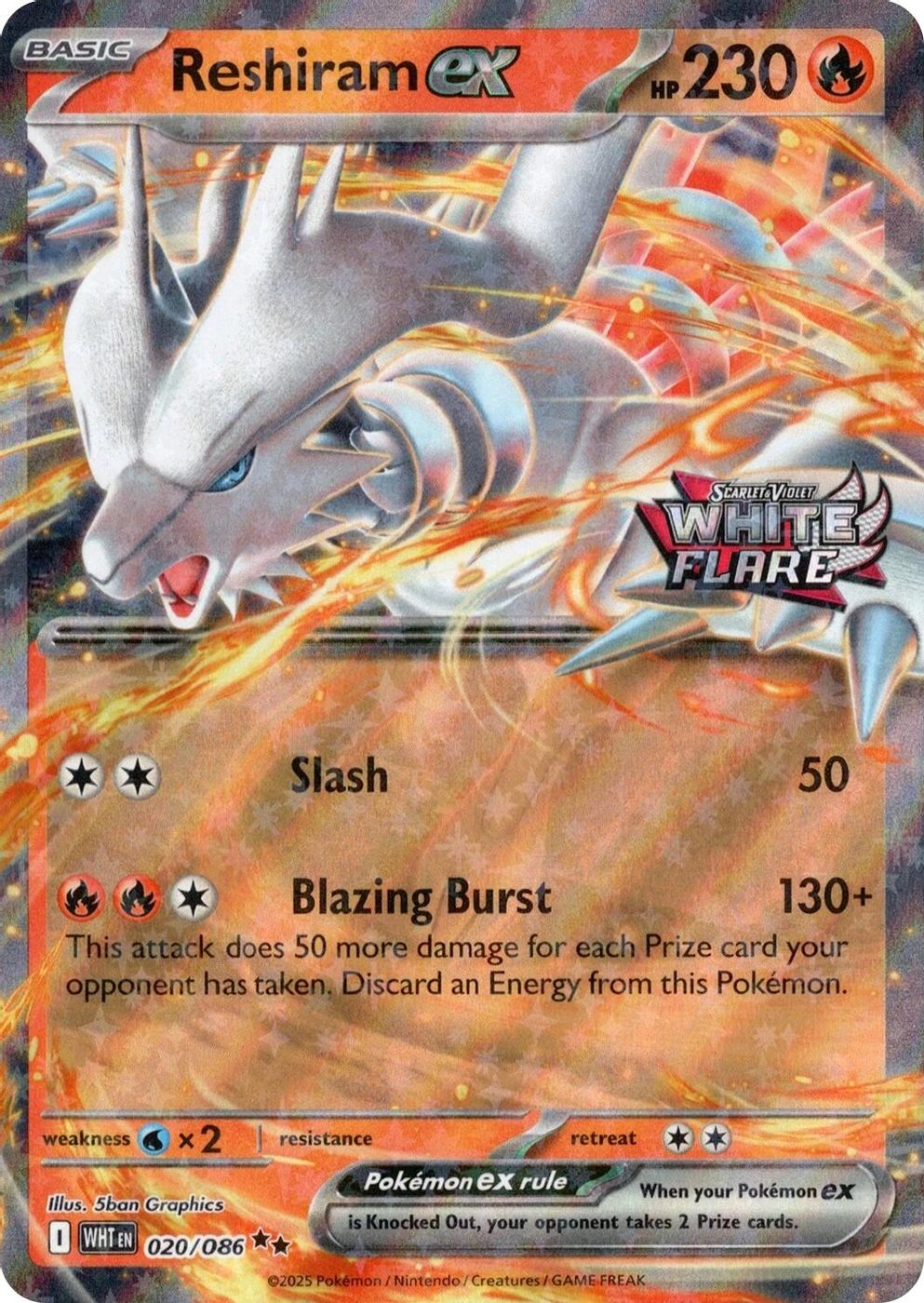 Reshiram ex (White Flare Stamped) — Miscellaneous Cards & Products