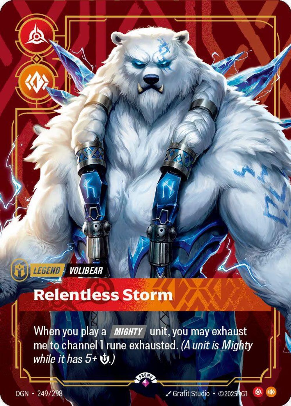 Volibear - Relentless Storm (Metal) — Riftbound Organized Play Promotional Cards