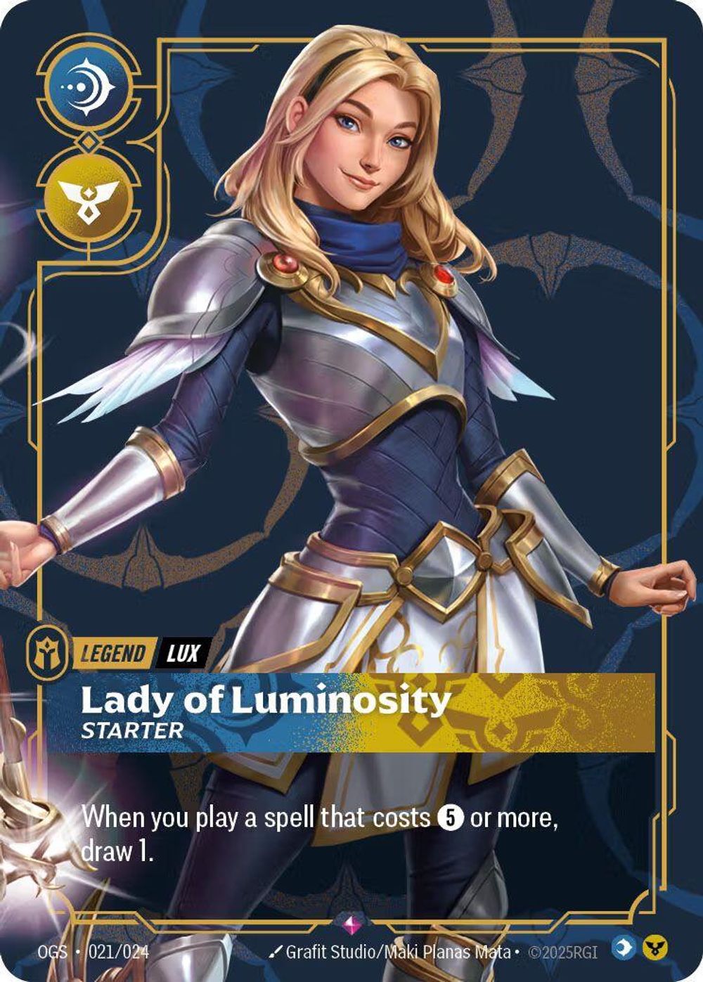 Lux - Lady of Luminosity (Metal) — Riftbound Organized Play Promotional Cards