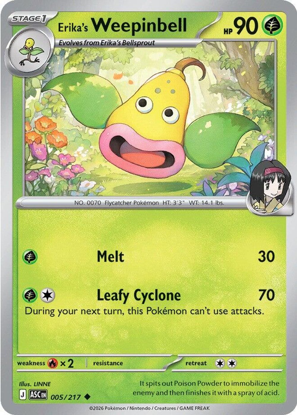 Erika's Weepinbell — ME: Ascended Heroes