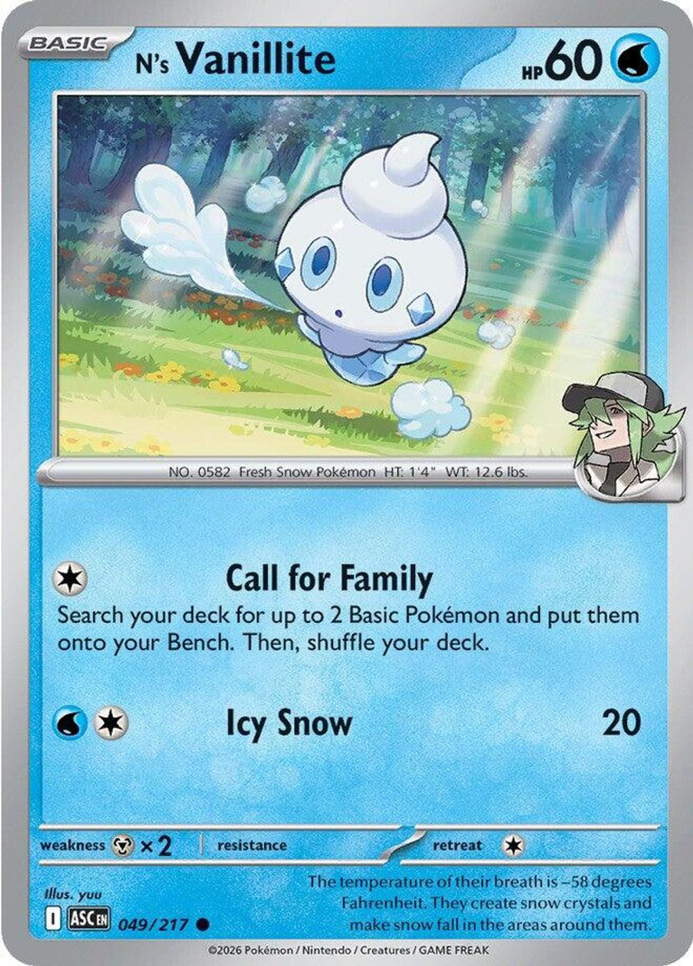 N's Vanillite — ME: Ascended Heroes