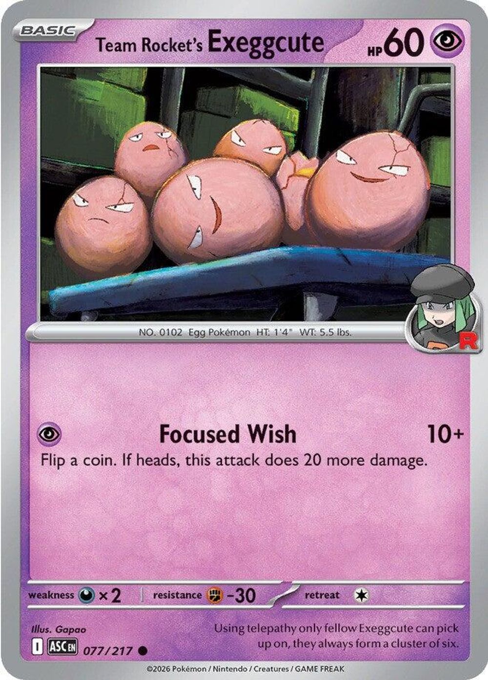 Team Rocket's  exeggcute — ME: Ascended Heroes