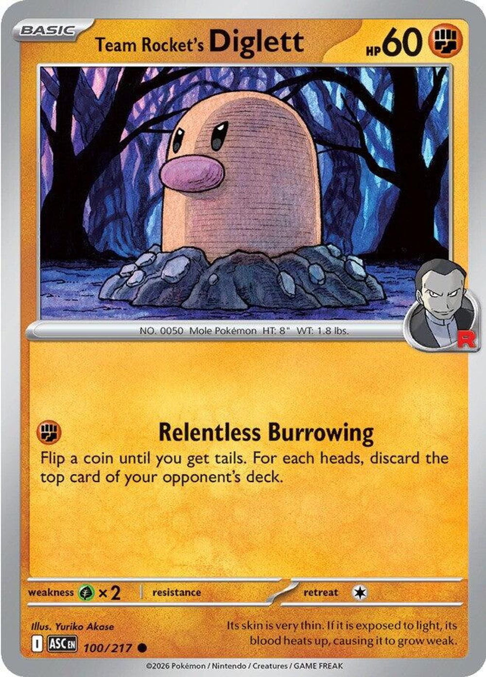Team Rocket's Diglett — ME: Ascended Heroes