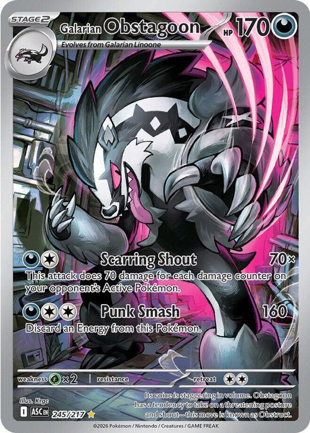 Galarian Obstagoon - 245/217 — ME: Ascended Heroes