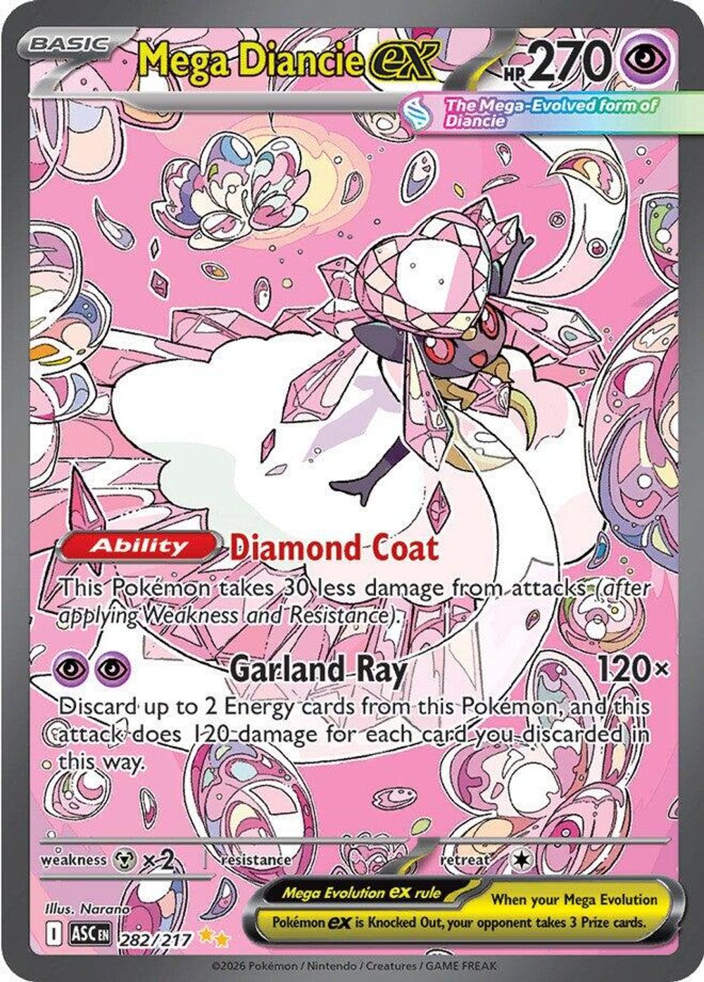 Mega Diancie ex - 282/217 — ME: Ascended Heroes