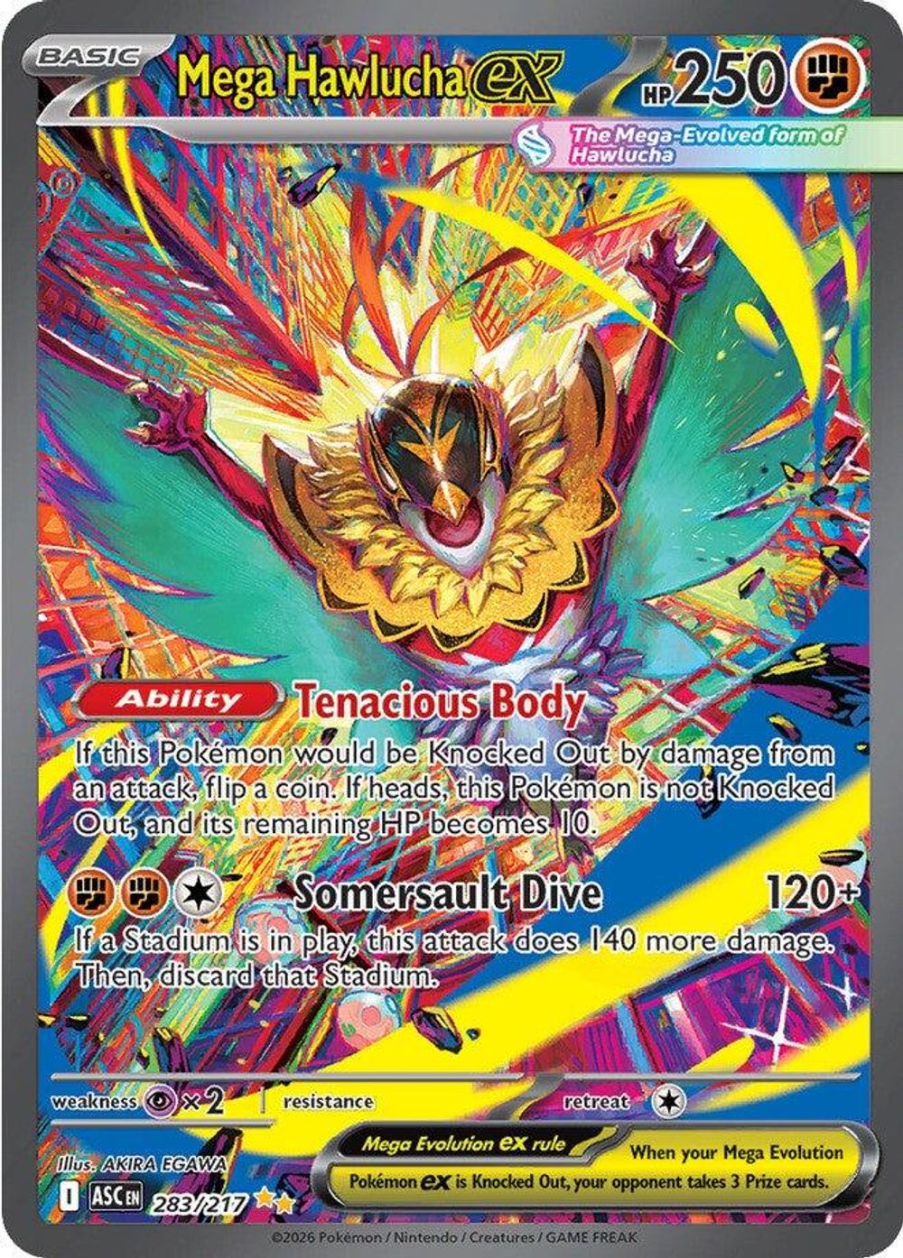 Mega Hawlucha ex - 283/217 — ME: Ascended Heroes