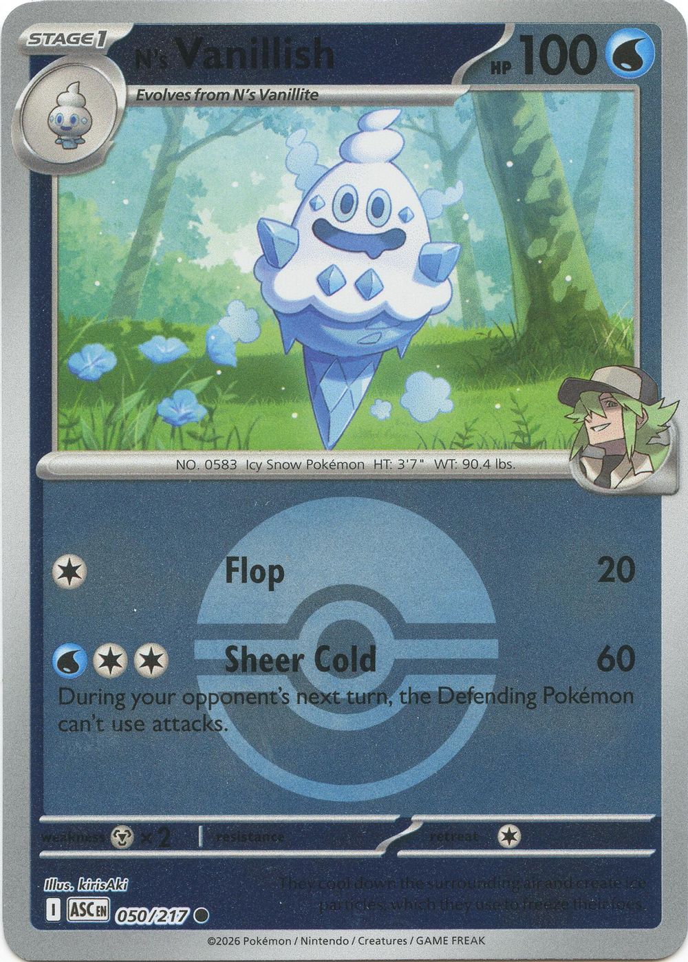 N's Vanillish (Poke Ball) — ME: Ascended Heroes