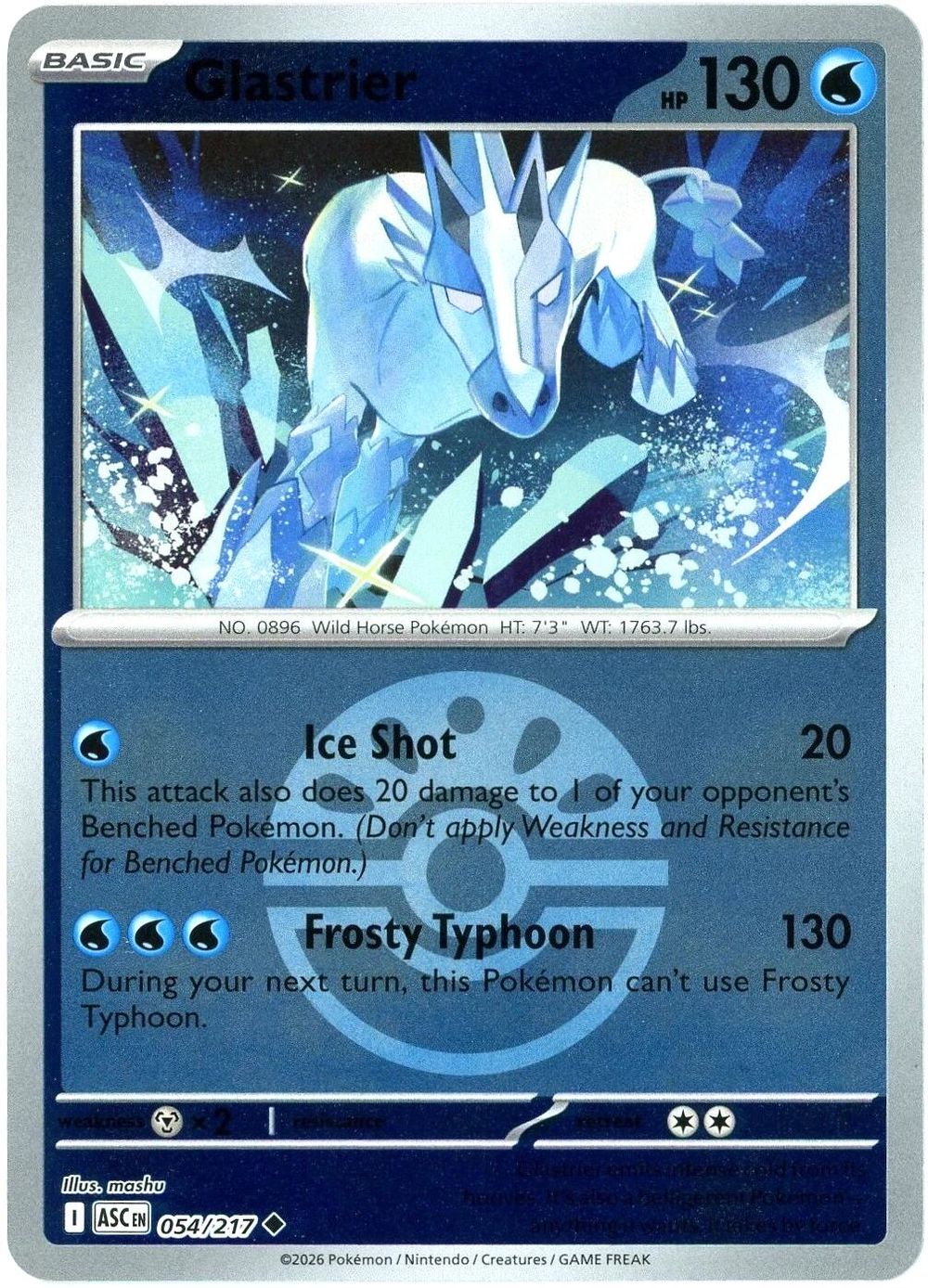 Glastrier (Friend Ball) — ME: Ascended Heroes