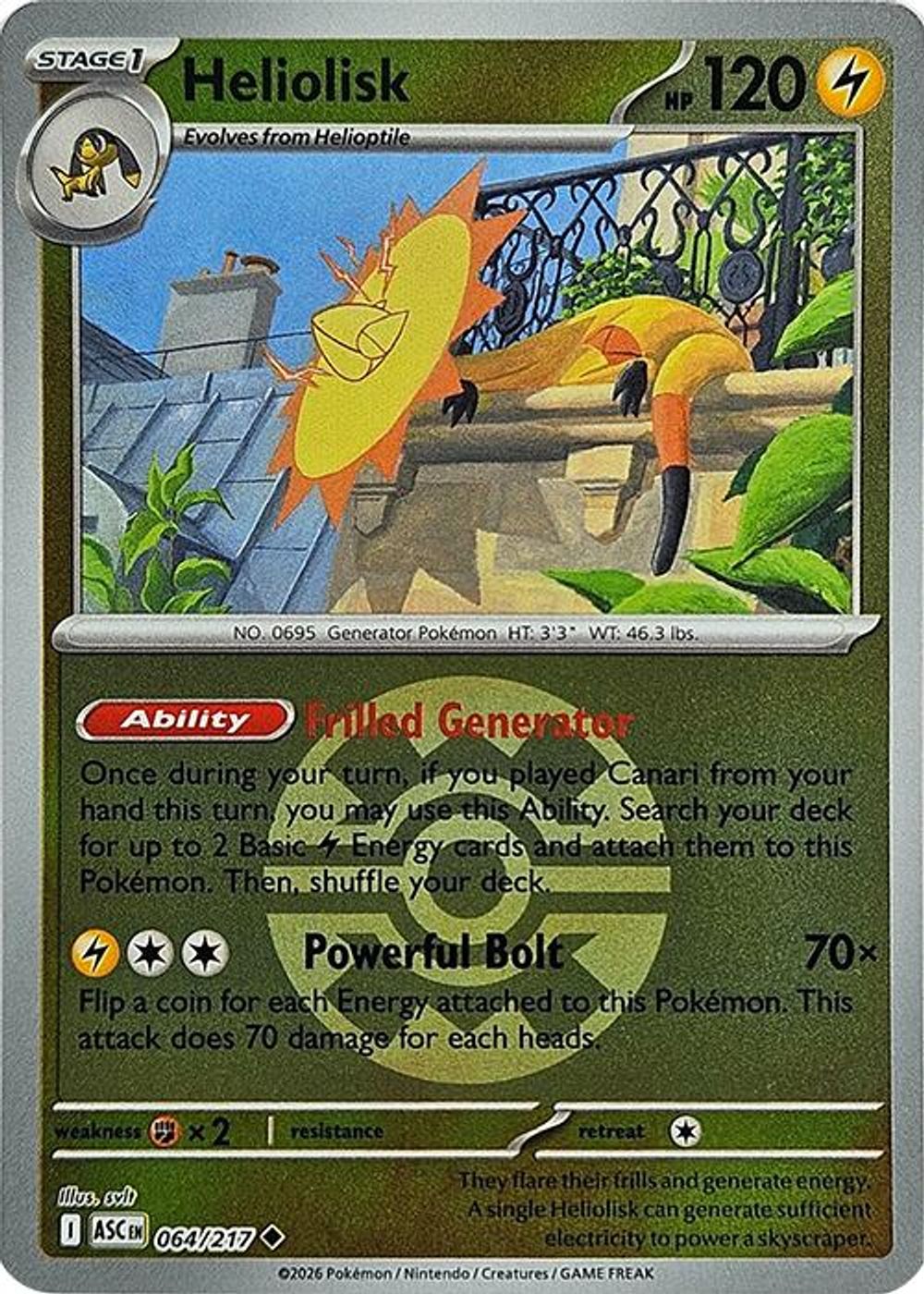 Heliolisk - 064/217 (Quick Ball) — ME: Ascended Heroes