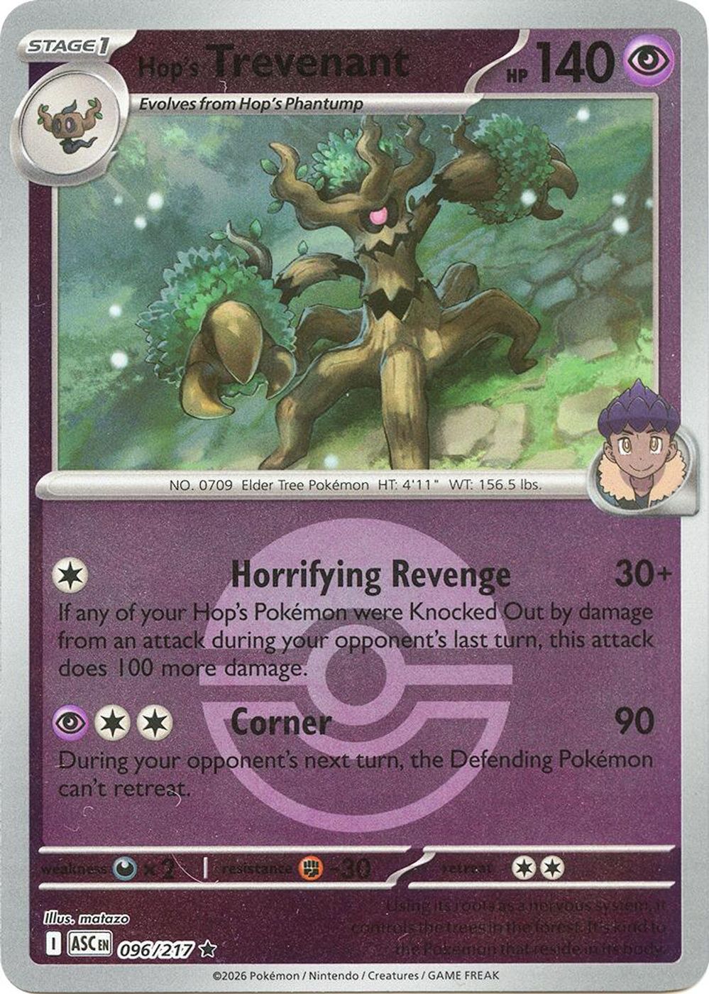 Hop's Trevenant - 096/217 (Poke Ball) — ME: Ascended Heroes