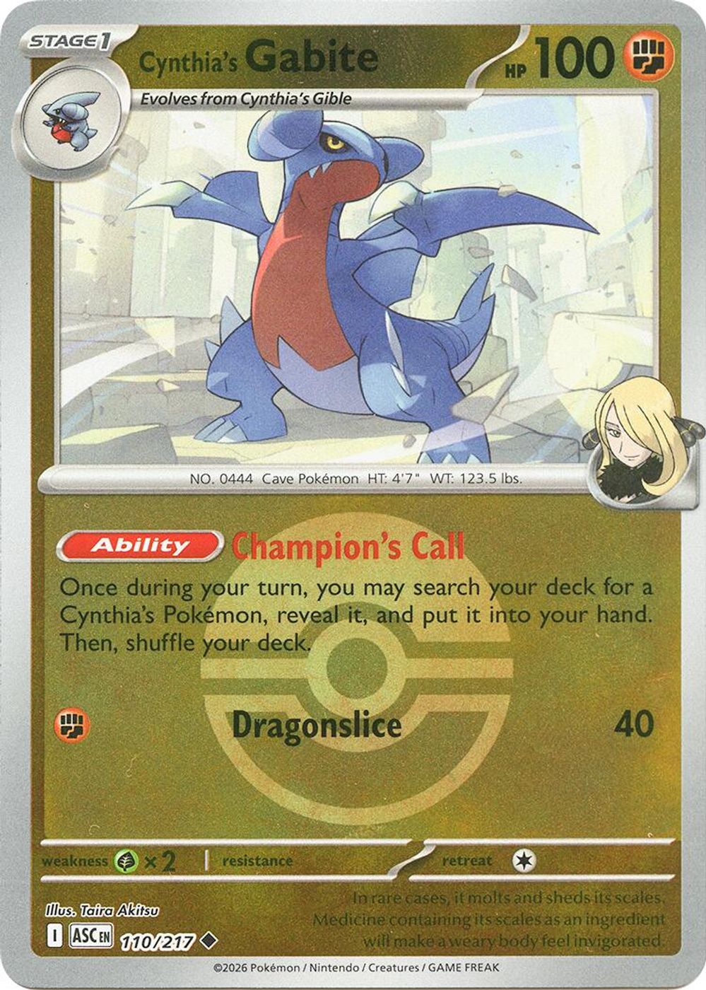 Cynthia's Gabite (Poke Ball) — ME: Ascended Heroes
