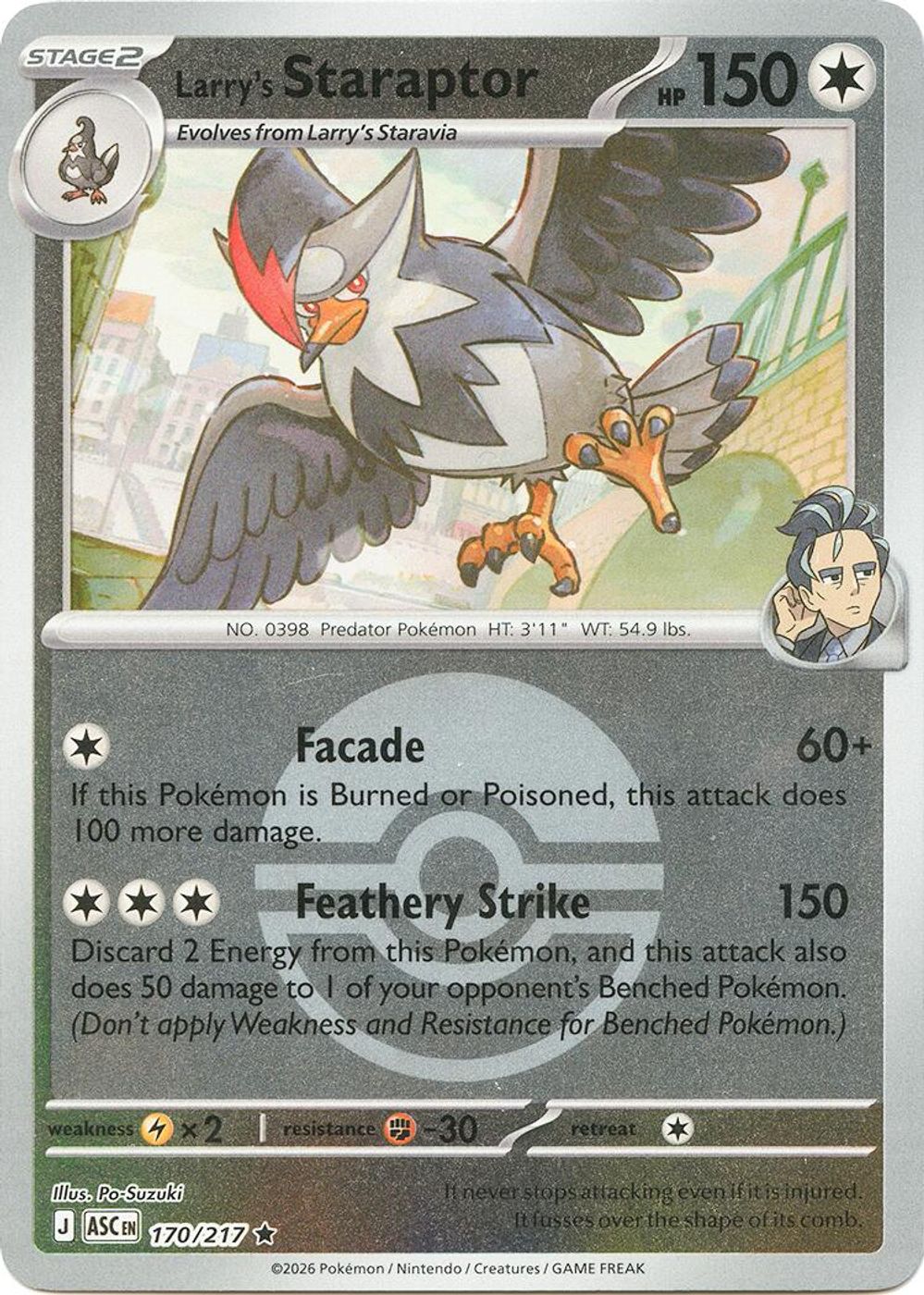 Larry's Staraptor - 170/217 (Poke Ball) — ME: Ascended Heroes
