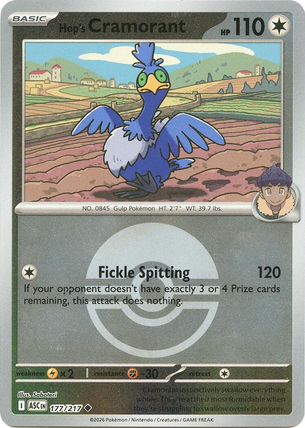 Hop's Cramorant (Poke Ball) — ME: Ascended Heroes